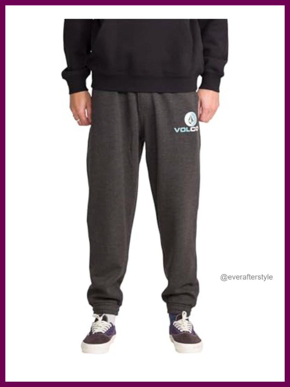 Volcom Men's Elastic Waist Fleece Sweatpants Jogger Pants Drawcord